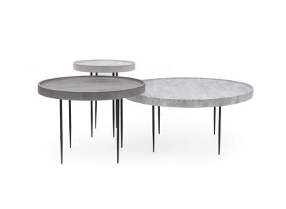  Natürliches Holz-Couchtisch-Trio, umweltfreundlich für das Wohnzimmer